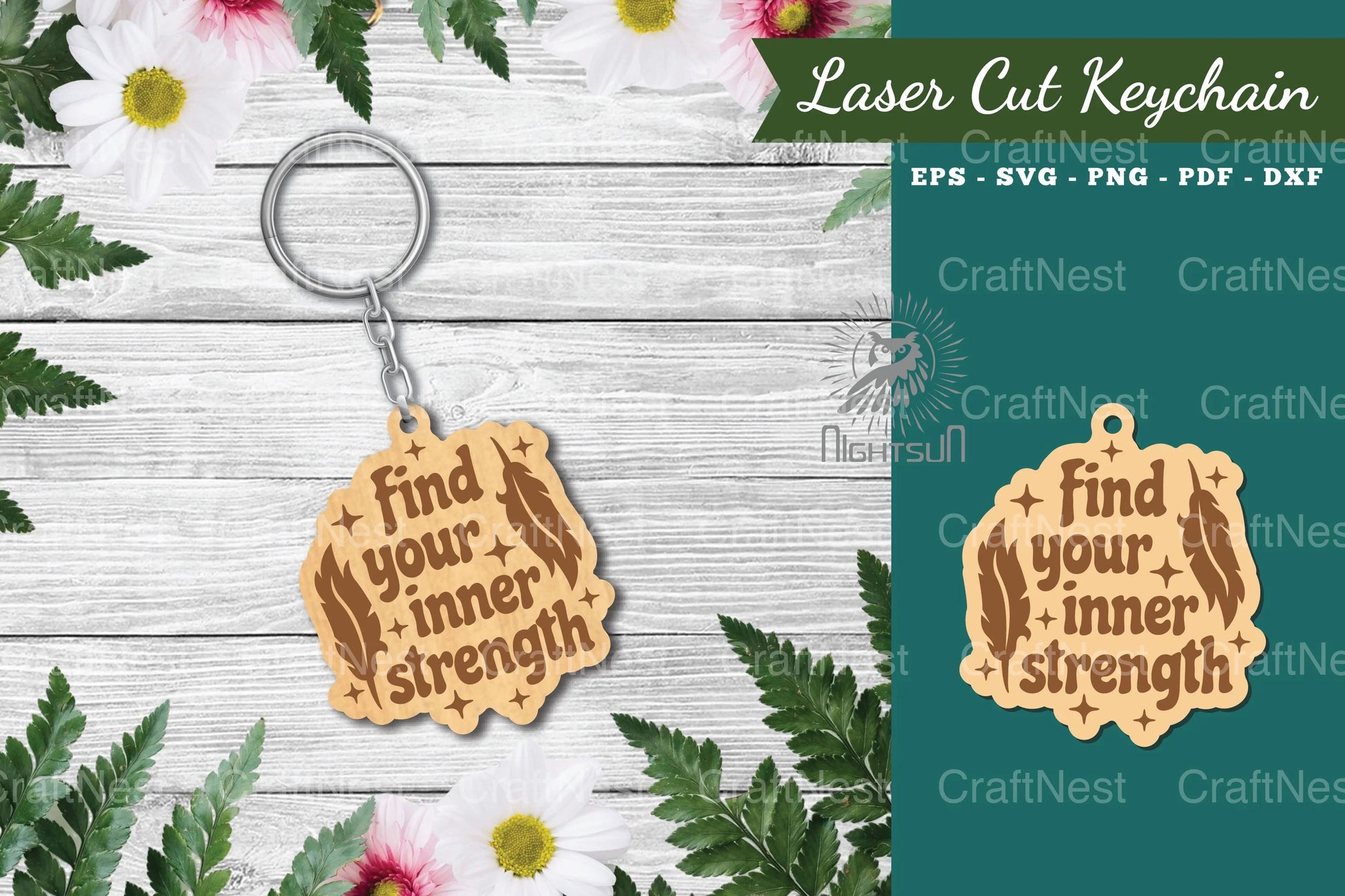 Motivational Laser Cut Keychain Bundle - CraftNest - Digital Crafting and Art