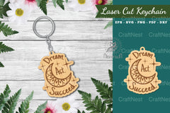 Motivational Laser Cut Keychain Design Bundle - CraftNest - Digital Crafting and Art