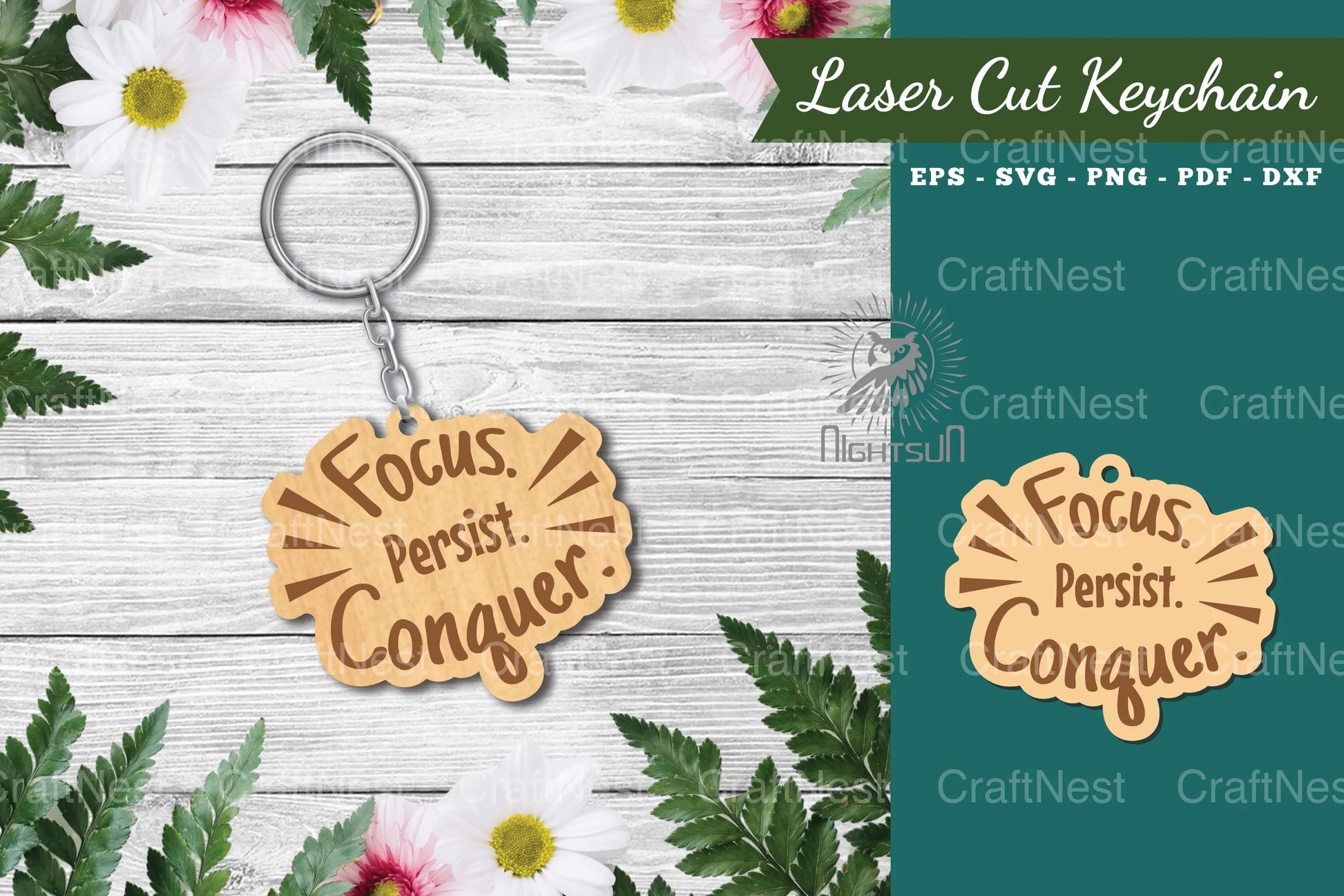 Motivational Laser Cut Keychain Bundle - CraftNest - Digital Crafting and Art