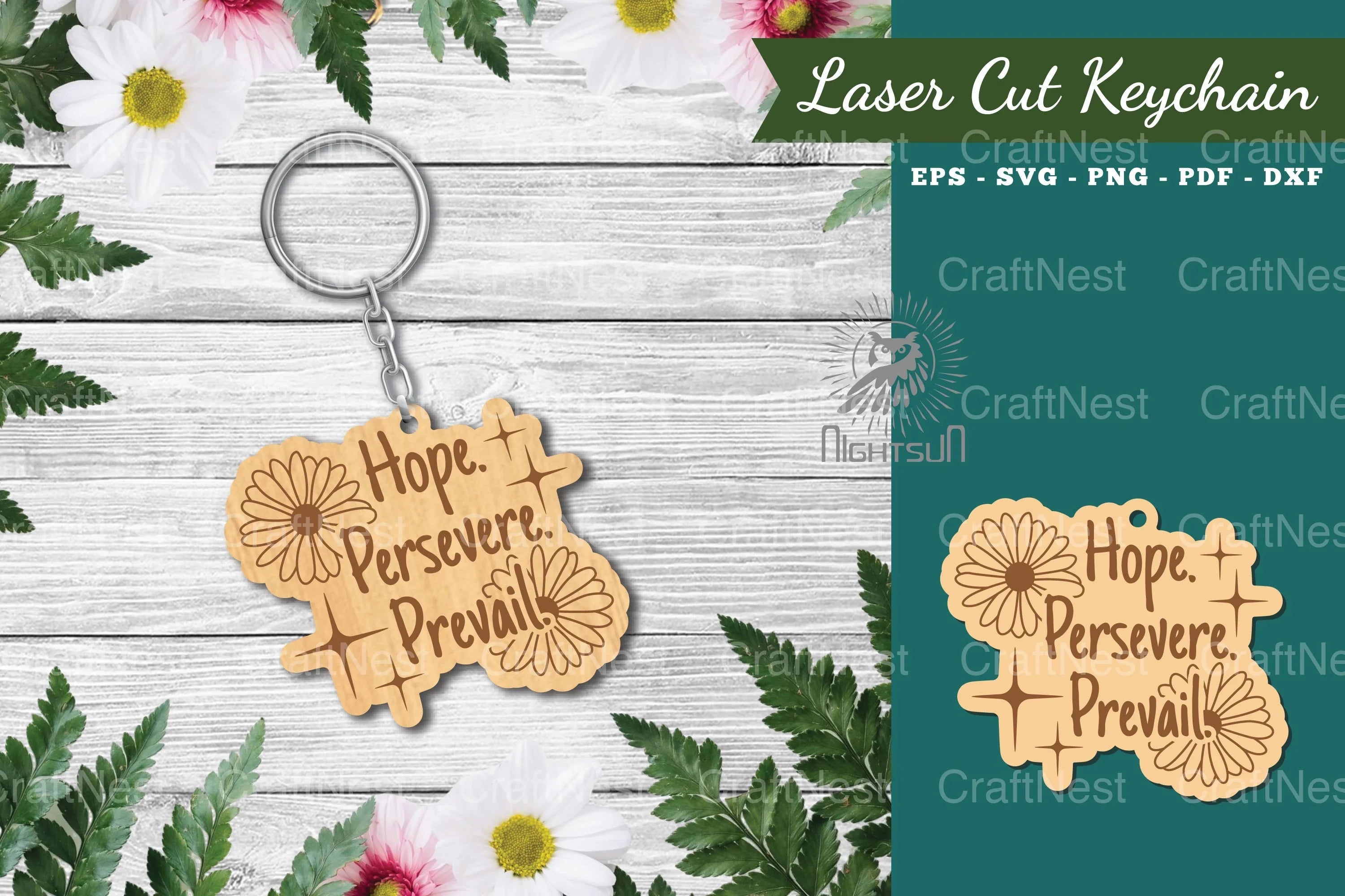 Motivational Laser Cut Keychain Bundle - CraftNest - Digital Crafting and Art