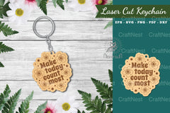 Motivational Laser Cut Keychain Design Bundle - CraftNest - Digital Crafting and Art