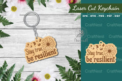 Motivational Laser Cut Keychain Design Bundle - CraftNest - Digital Crafting and Art