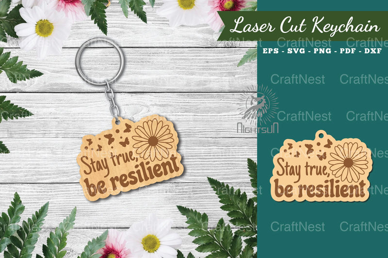 Motivational Laser Cut Keychain Design Bundle - CraftNest - Digital Crafting and Art