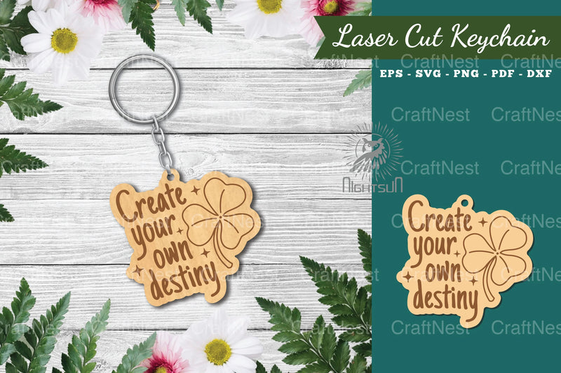 Motivational Laser Cut Keychain Bundle - CraftNest - Digital Crafting and Art