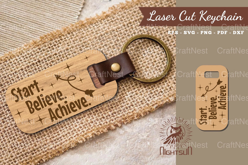 Motivational Quotes Laser Cut Keychain Bundle - CraftNest - Digital Crafting and Art