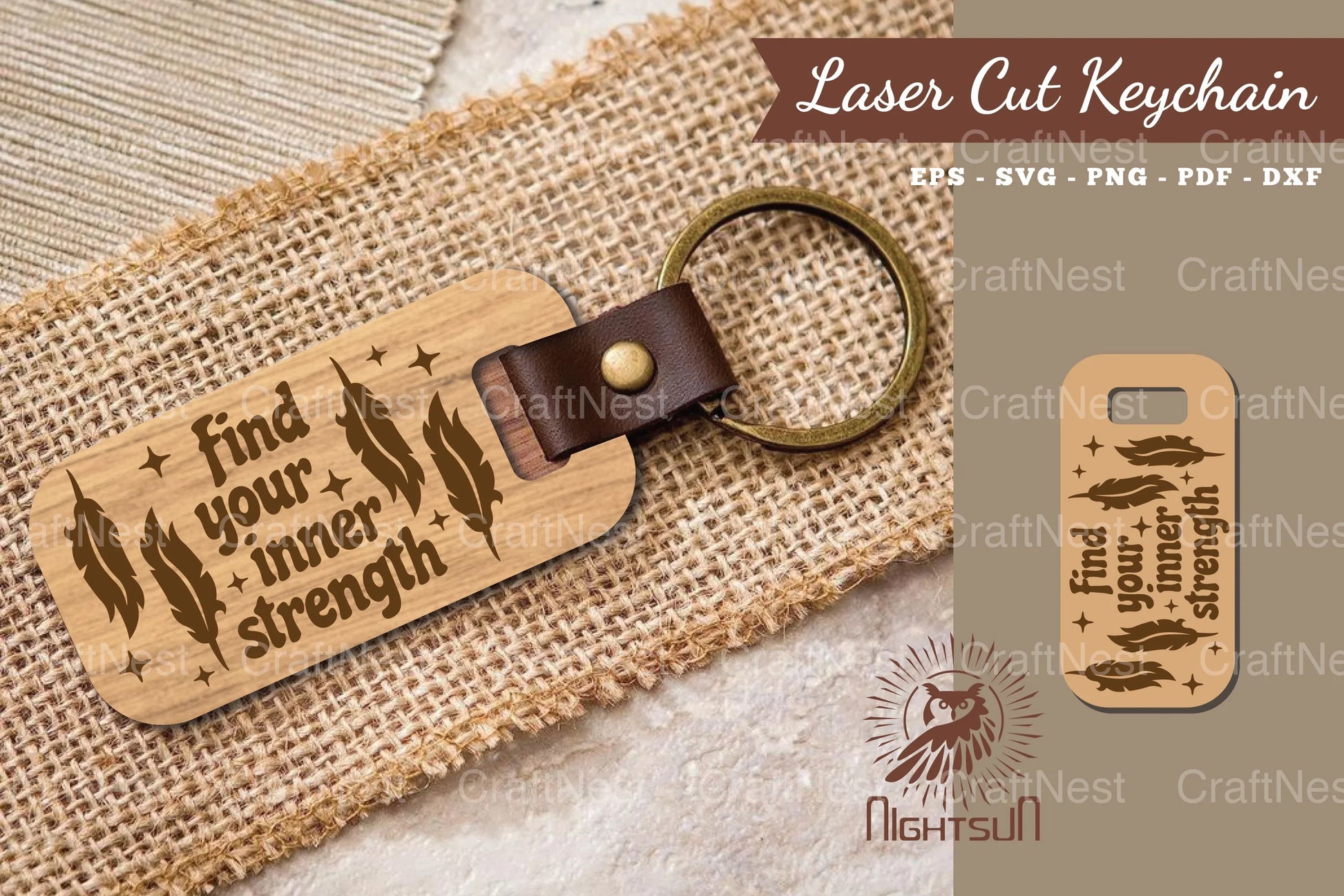 Motivational Quotes Laser Cut Keychain Bundle - CraftNest - Digital Crafting and Art