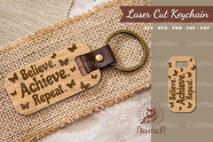 Motivational Quotes Laser Cut Keychain Bundle - CraftNest - Digital Crafting and Art