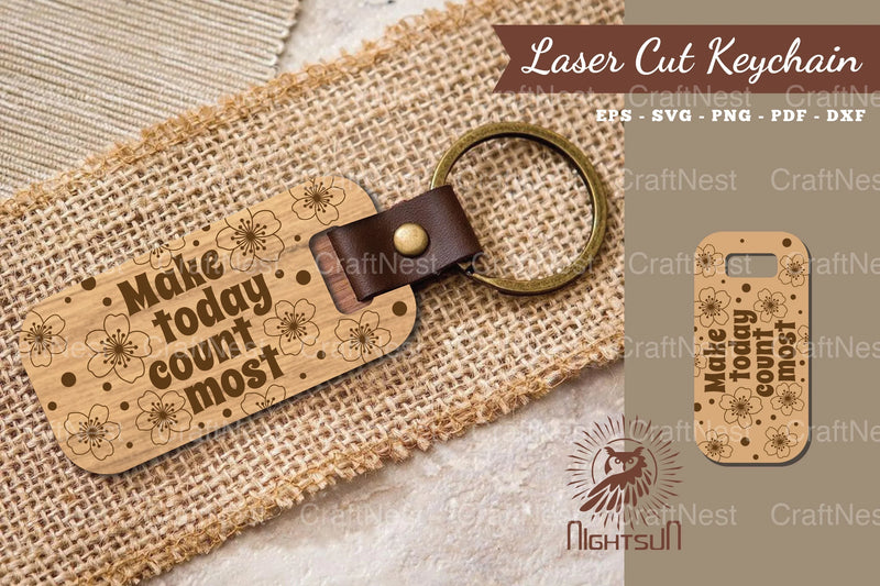 Motivational Quotes Laser Cut Keychain Bundle - CraftNest - Digital Crafting and Art
