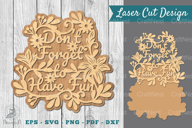 Motivational Quotes Laser Cut Sign SVG Bundle - CraftNest - Digital Crafting and Art