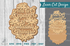 Motivational Quotes Laser Cut Sign SVG Bundle - CraftNest - Digital Crafting and Art