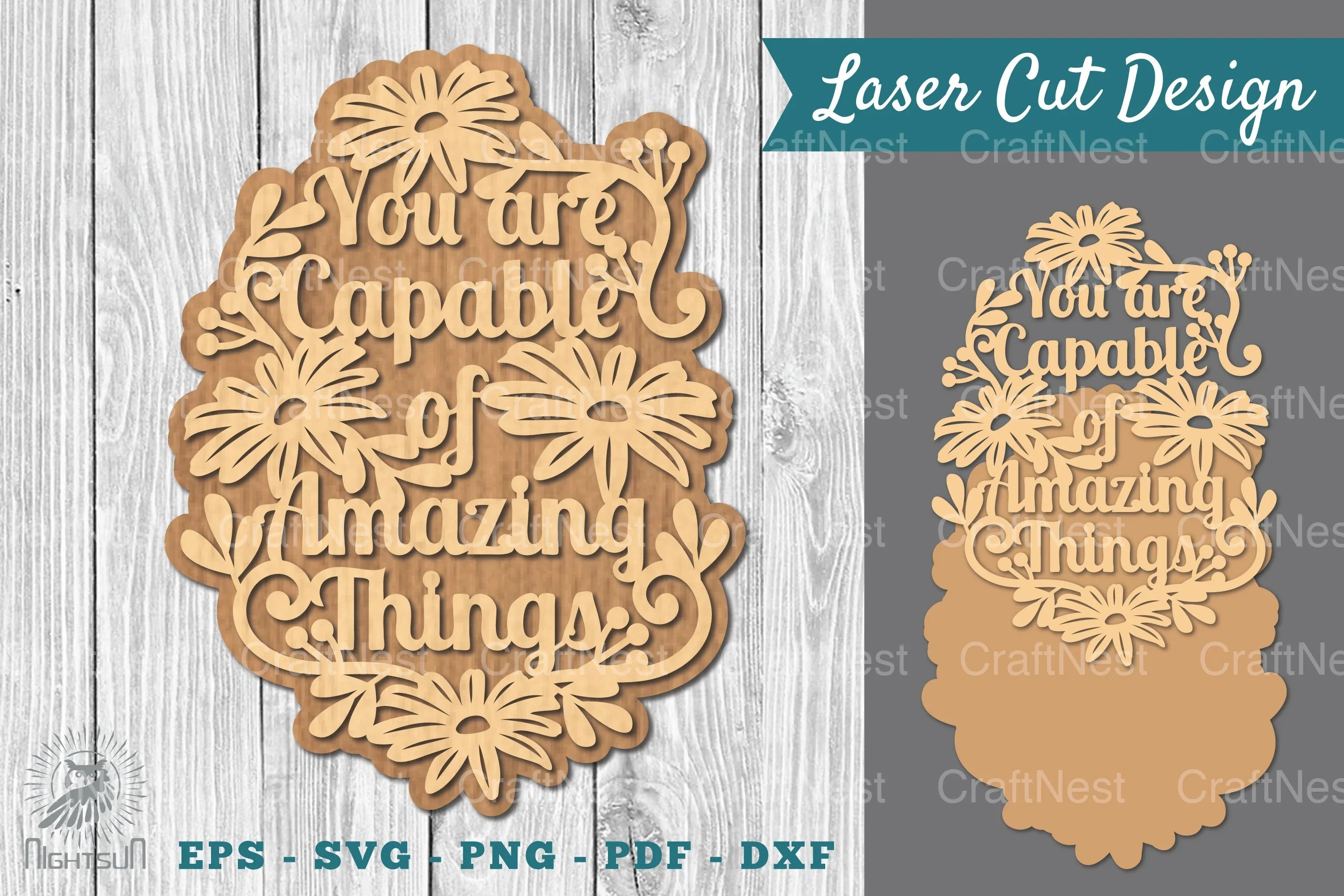 Motivational Quotes Laser Cut Sign SVG Bundle - CraftNest - Digital Crafting and Art