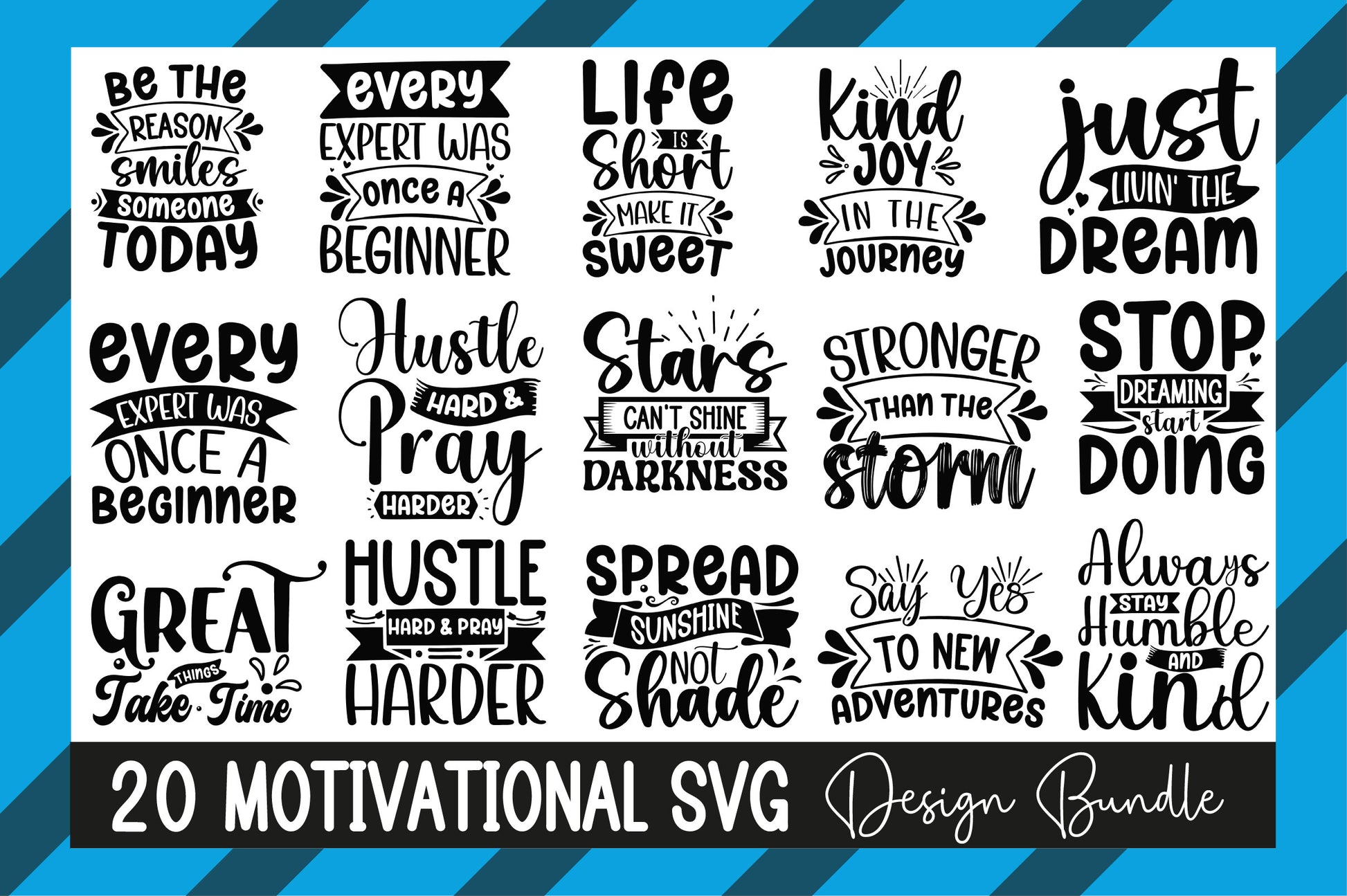 Motivational SVG Bundle 3 - CraftNest - Digital Crafting and Art