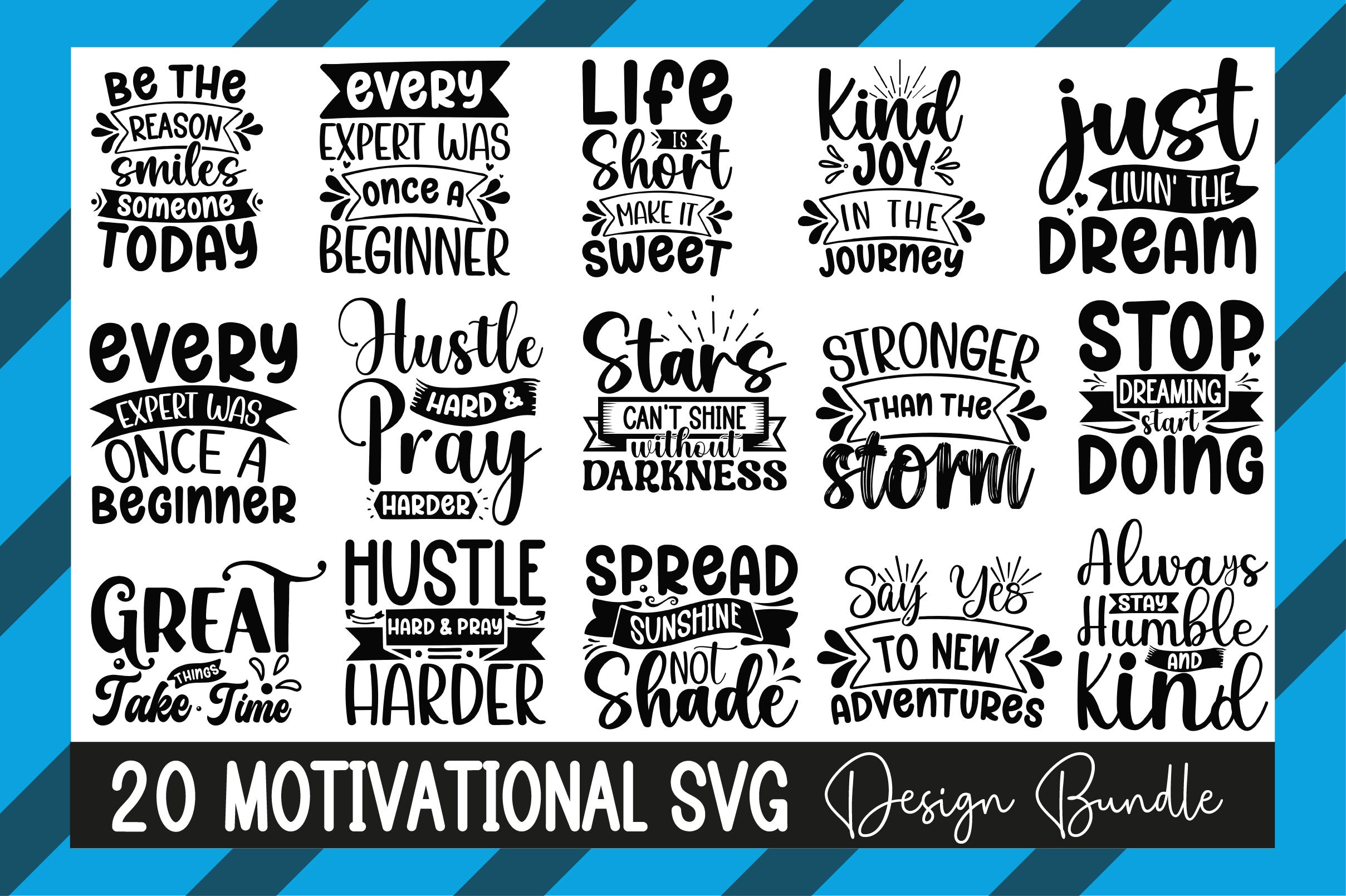 Motivational SVG Bundle 3 - CraftNest - Digital Crafting and Art