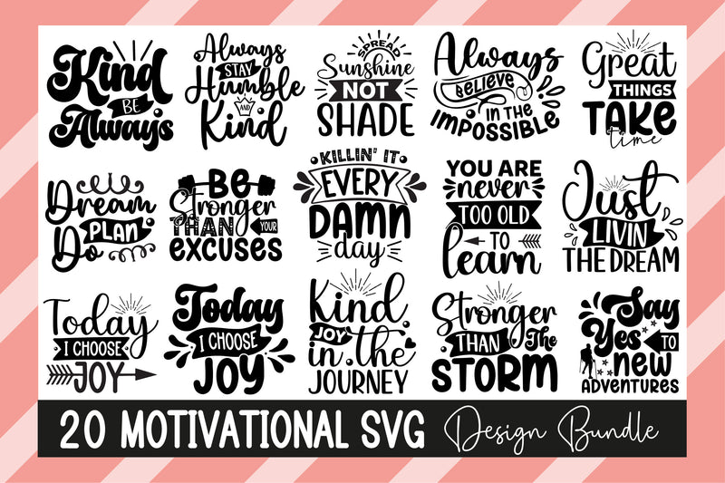 Motivational 25 Inspirational Bundle - CraftNest - Digital Crafting and Art