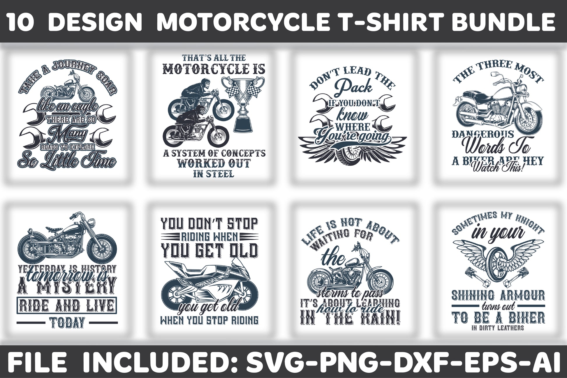 Bike T-Shirt Bundle 9 - CraftNest - Digital Crafting and Art