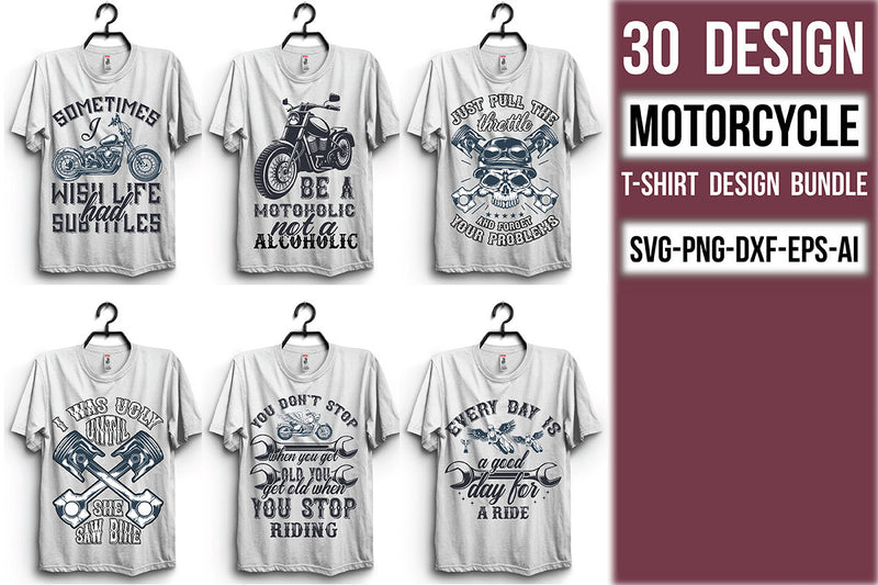 Motorcycle T Shirt Bundle 2 - CraftNest - Digital Crafting and Art