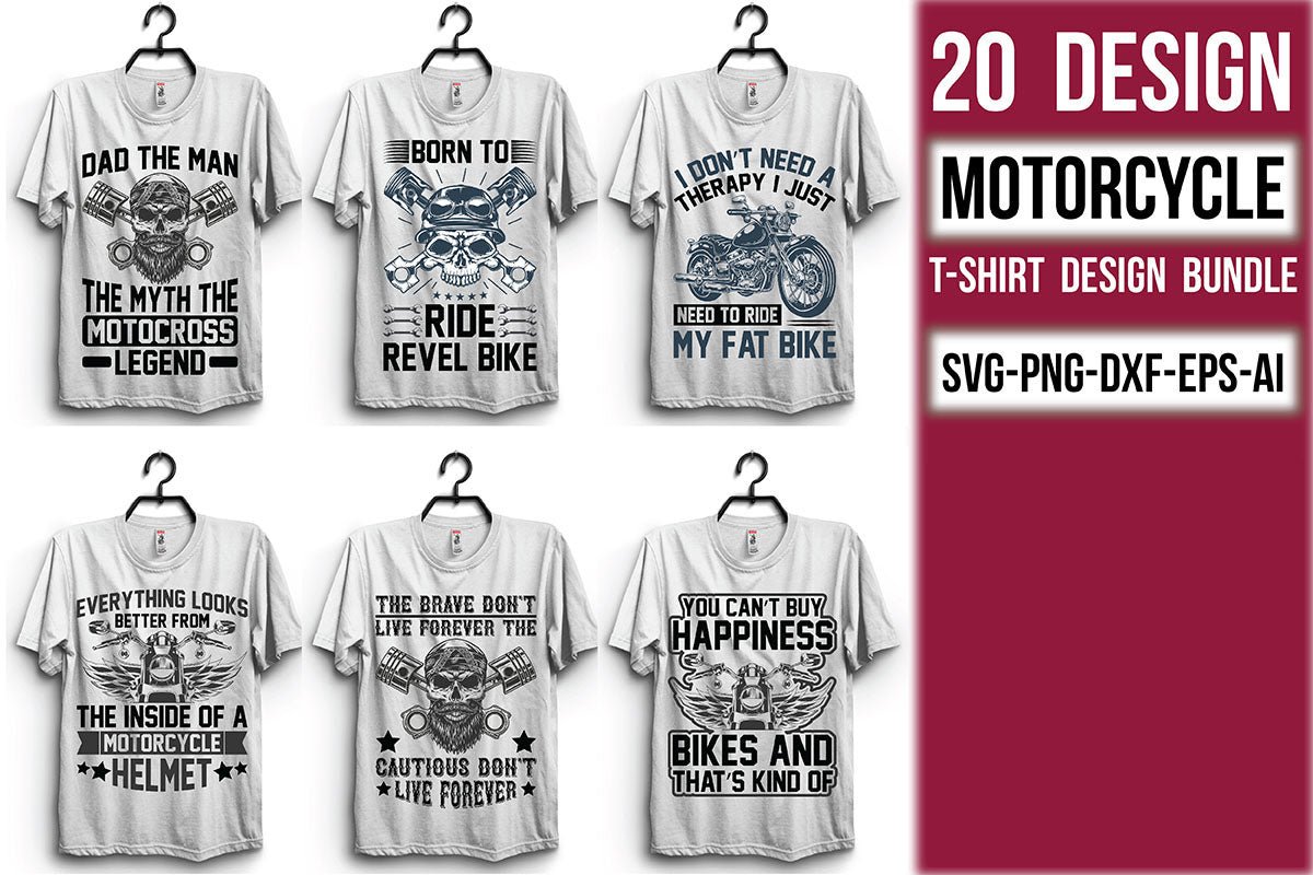 Motorcycle T Shirt Bundle 1 - CraftNest - Digital Crafting and Art