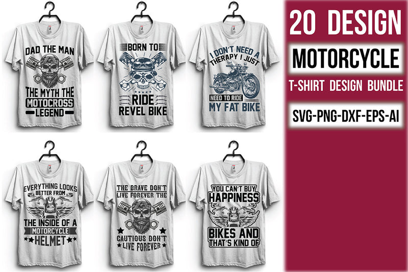 Motorcycle T Shirt Bundle 1 - CraftNest - Digital Crafting and Art
