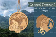 Mountain Bike Laser Cut Ornament Clipart Bundle - CraftNest - Digital Crafting and Art