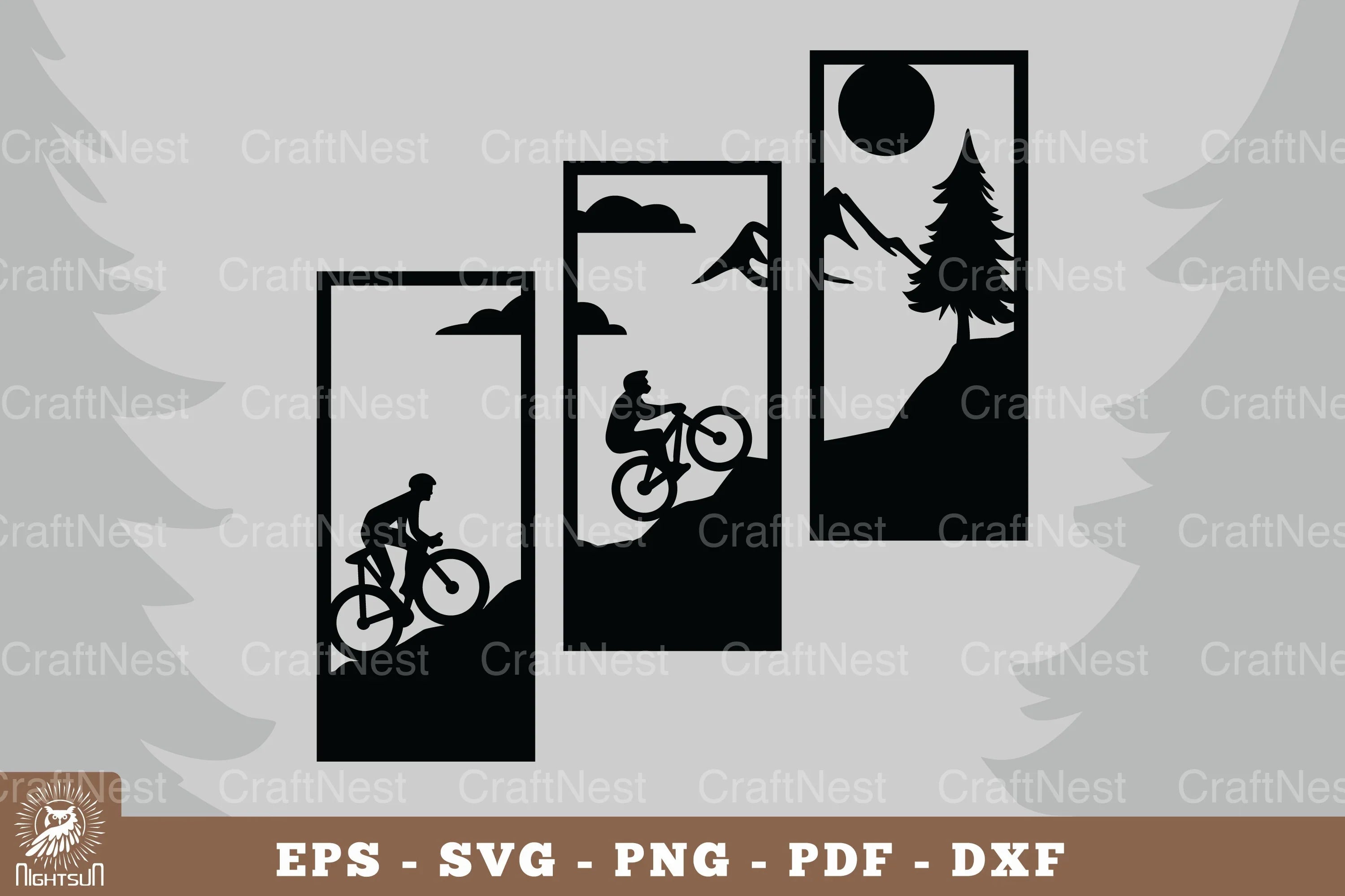 Mountain Biking Home Decor Clipart Bundle - CraftNest - Digital Crafting and Art