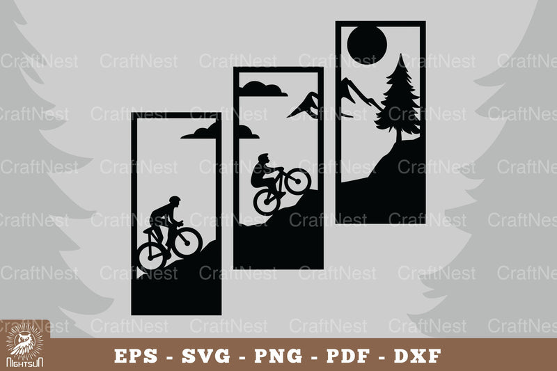 Mountain Biking Home Decor Clipart Bundle - CraftNest - Digital Crafting and Art
