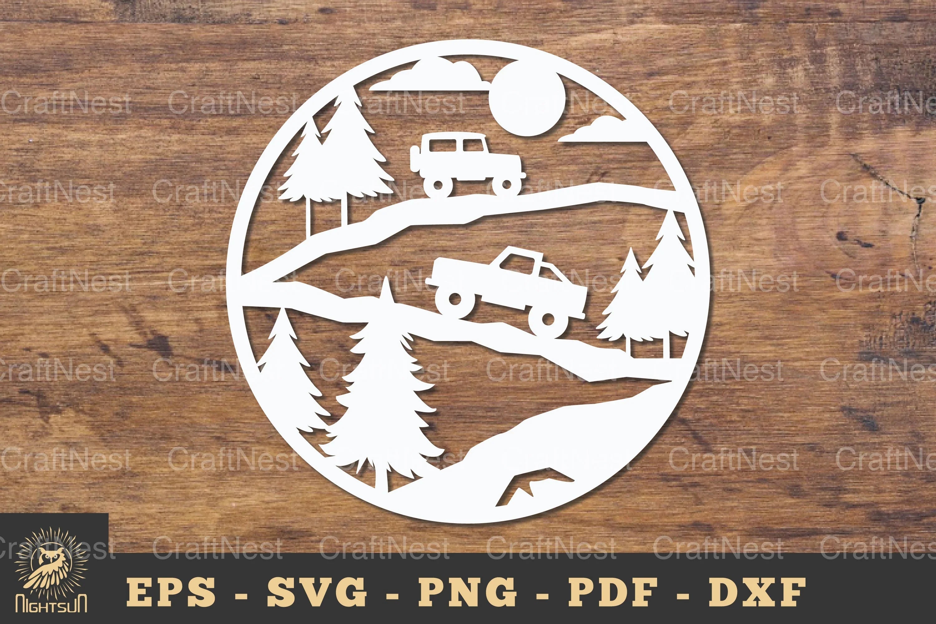 Mountain Car Papercut Clipart Bundle - CraftNest - Digital Crafting and Art
