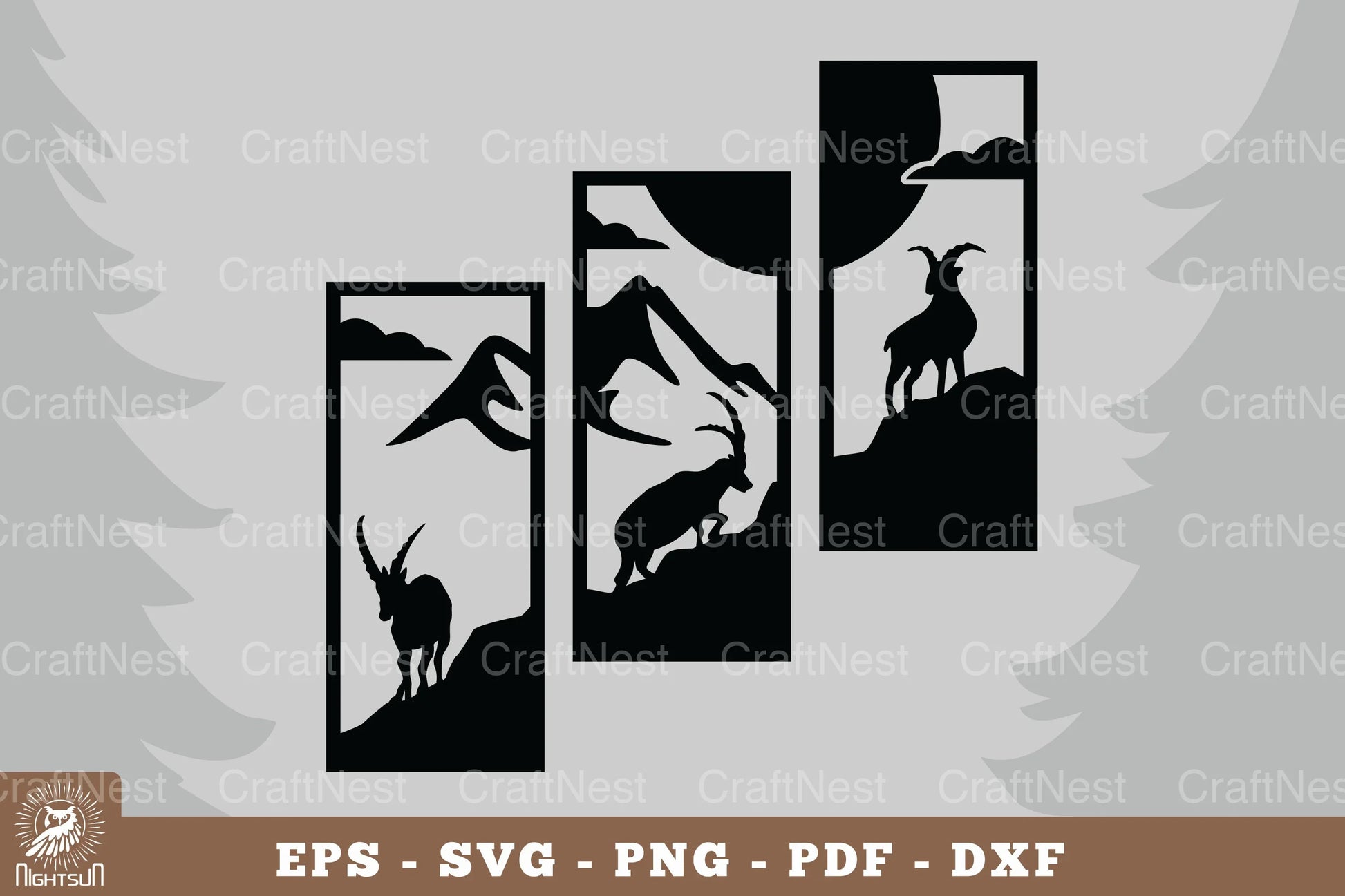 Mountain Goat Home Decor Clipart Bundle - CraftNest - Digital Crafting and Art