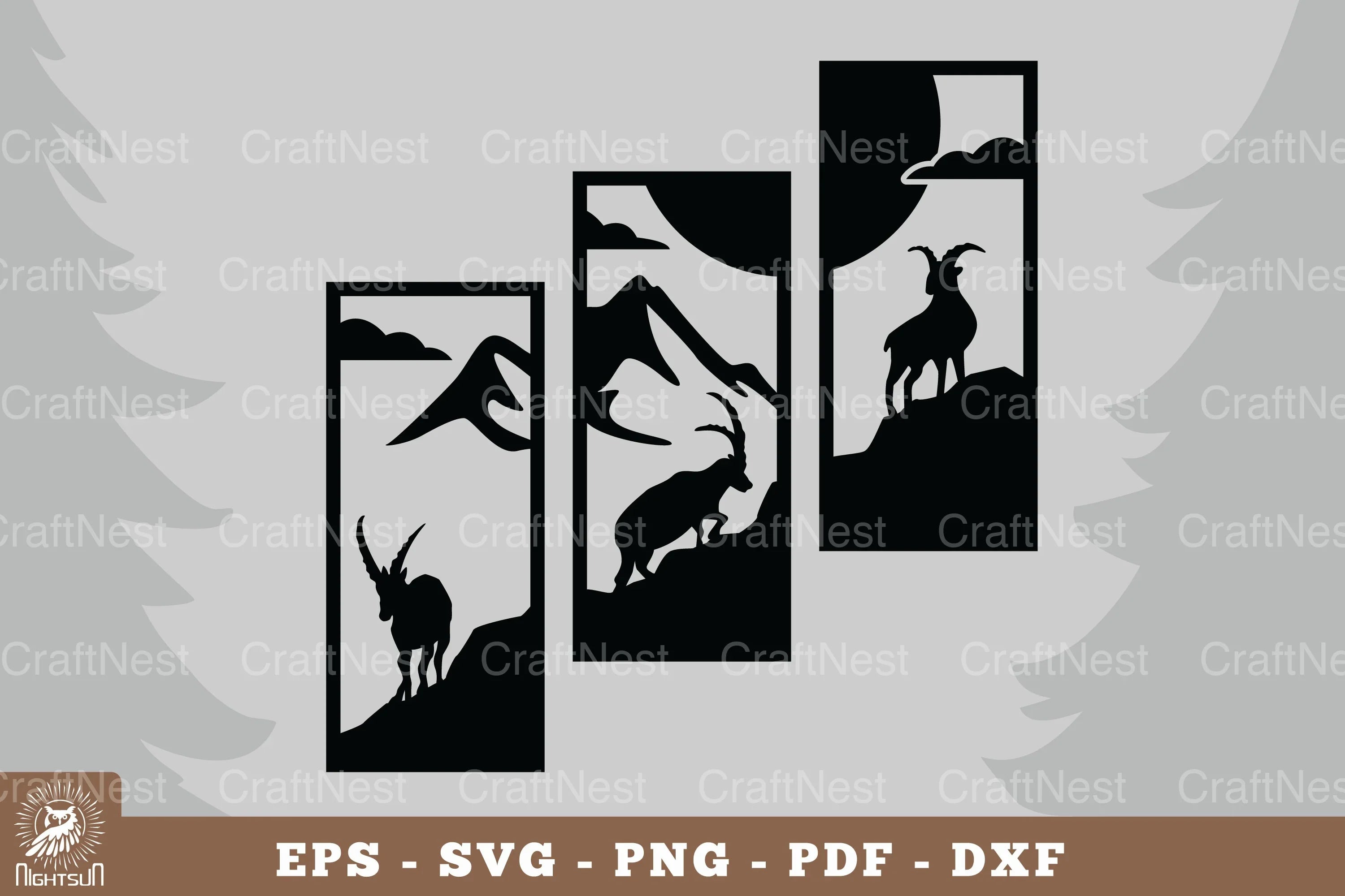 Mountain Goat Home Decor Clipart Bundle - CraftNest - Digital Crafting and Art