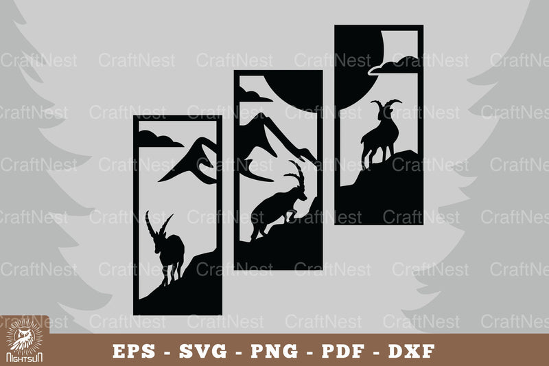Mountain Goat Home Decor Clipart Bundle - CraftNest - Digital Crafting and Art