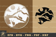Mountain Goat Ornament Sticker Clipart Bundle - CraftNest - Digital Crafting and Art