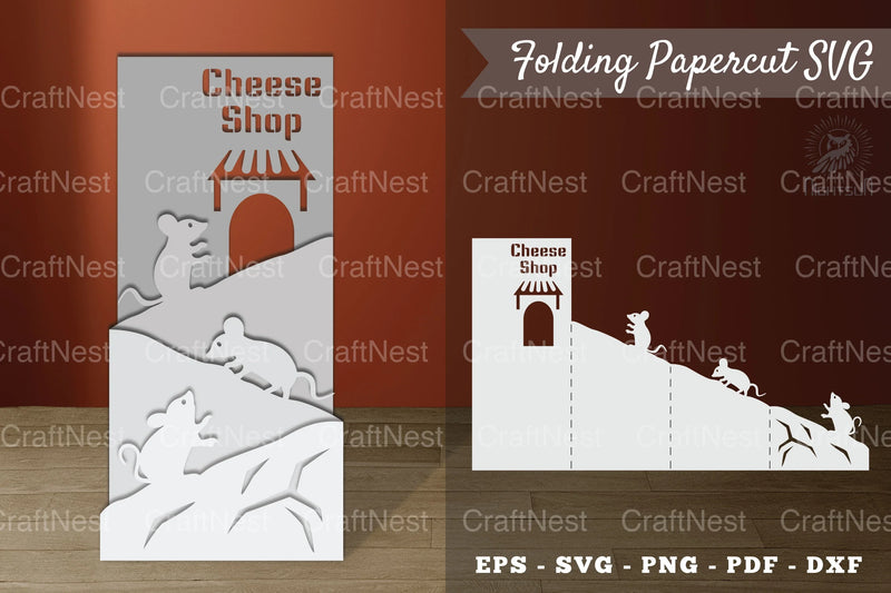 Mouse Hole Folding Papercut Clipart Bundle - CraftNest - Digital Crafting and Art