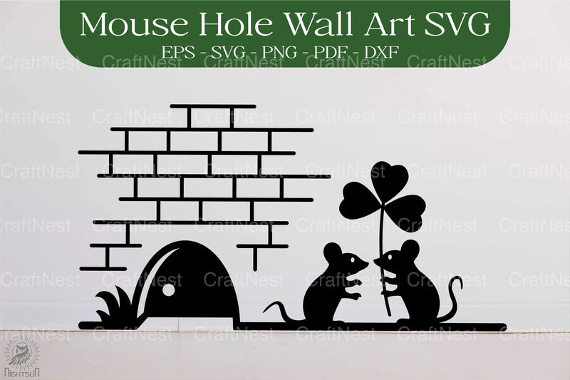 St. Patrick's Day Mouse Hole SVG Bundle - CraftNest - Digital Crafting and Art