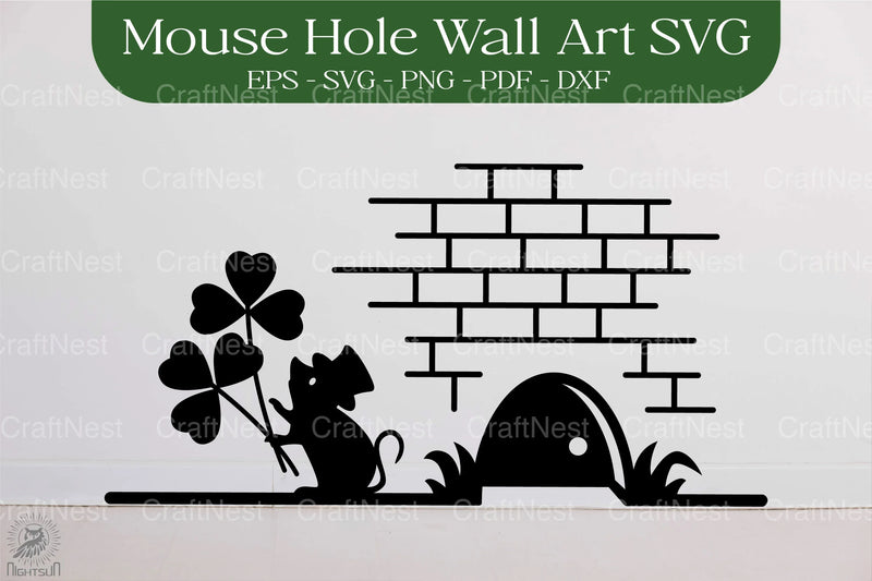 St. Patrick's Day Mouse Hole SVG Bundle - CraftNest - Digital Crafting and Art