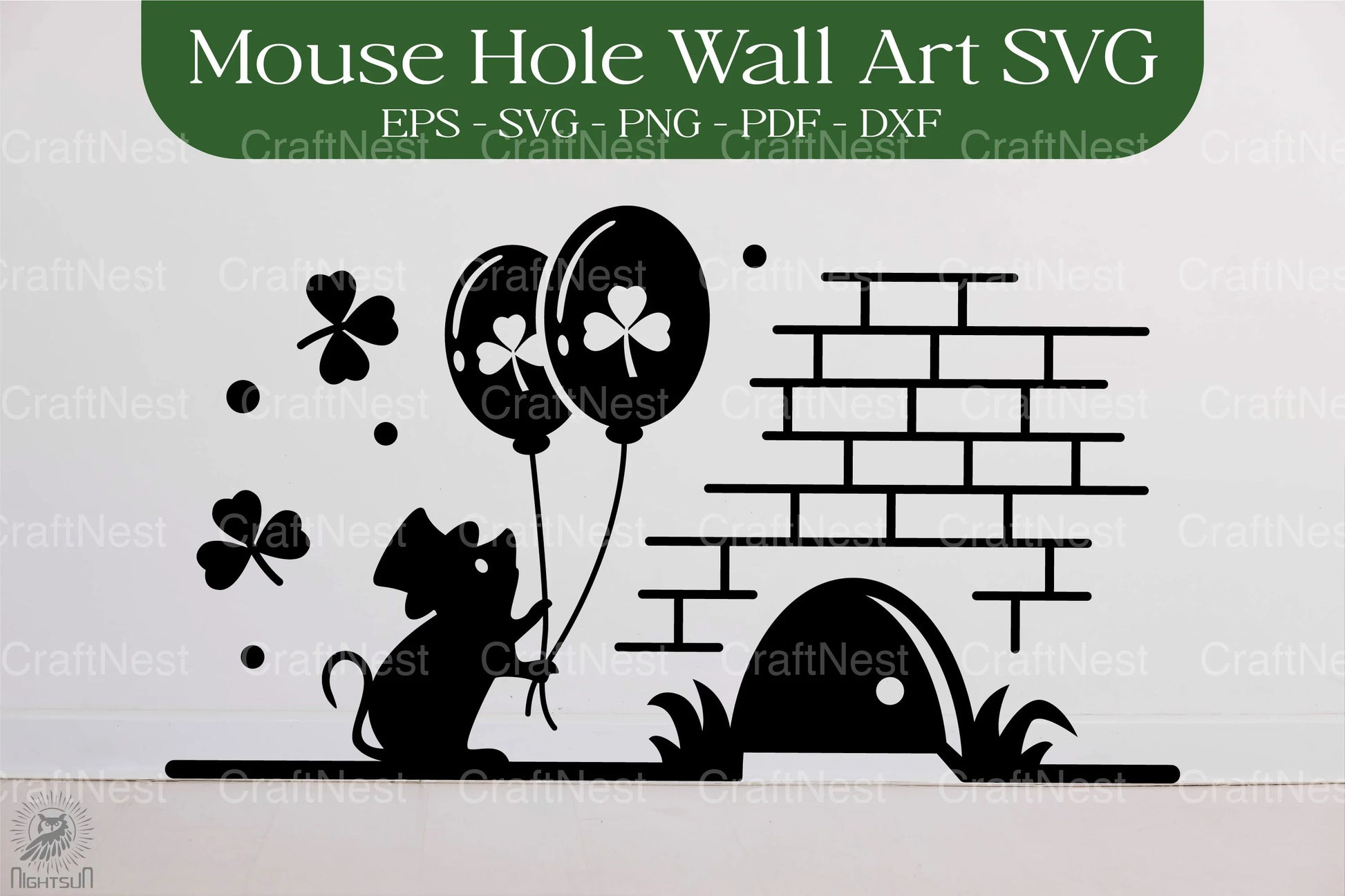 St. Patrick's Day Mouse Hole SVG Bundle - CraftNest - Digital Crafting and Art