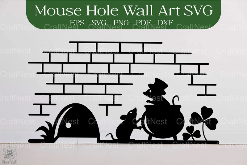 St. Patrick's Day Mouse Hole SVG Bundle - CraftNest - Digital Crafting and Art