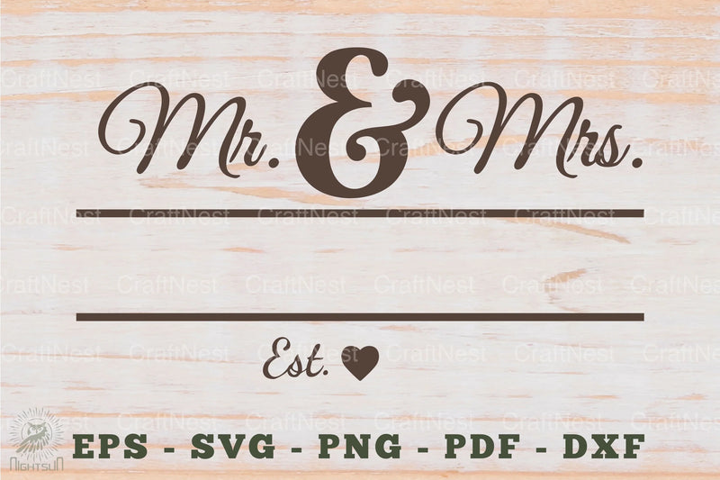 Mr and Mrs Split Monogram SVG Bundle - CraftNest - Digital Crafting and Art