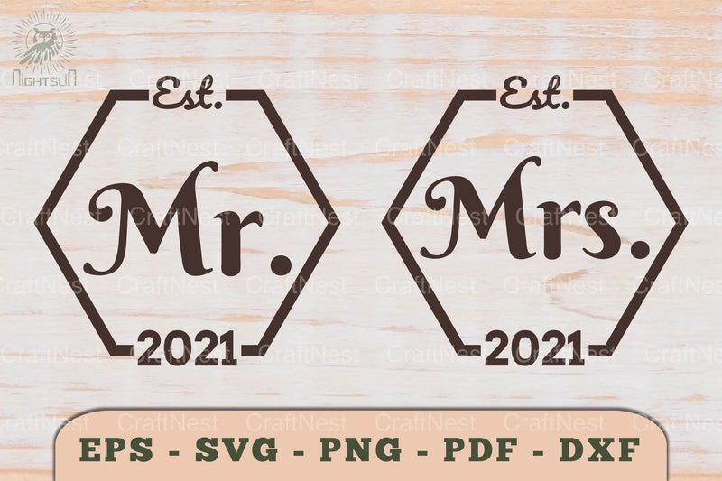 Mr and Mrs Love Couple SVG Bundle - CraftNest - Digital Crafting and Art