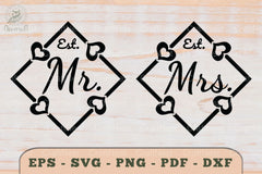 Mr and Mrs Love Couple SVG Bundle - CraftNest - Digital Crafting and Art