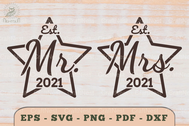 Mr and Mrs Love Couple SVG Bundle - CraftNest - Digital Crafting and Art