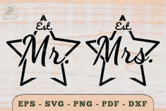 Mr and Mrs Love Couple SVG Bundle - CraftNest - Digital Crafting and Art