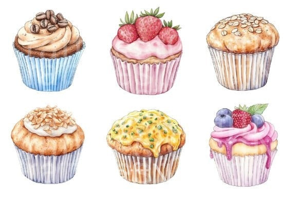 Muffin Clipart Bundle - CraftNest - Digital Crafting and Art