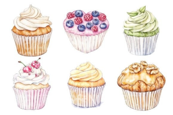 Muffin Clipart Bundle - CraftNest - Digital Crafting and Art