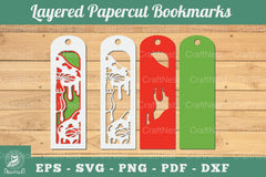 Mushroom 3D Papercut Bookmarks Clipart Bundle - CraftNest - Digital Crafting and Art