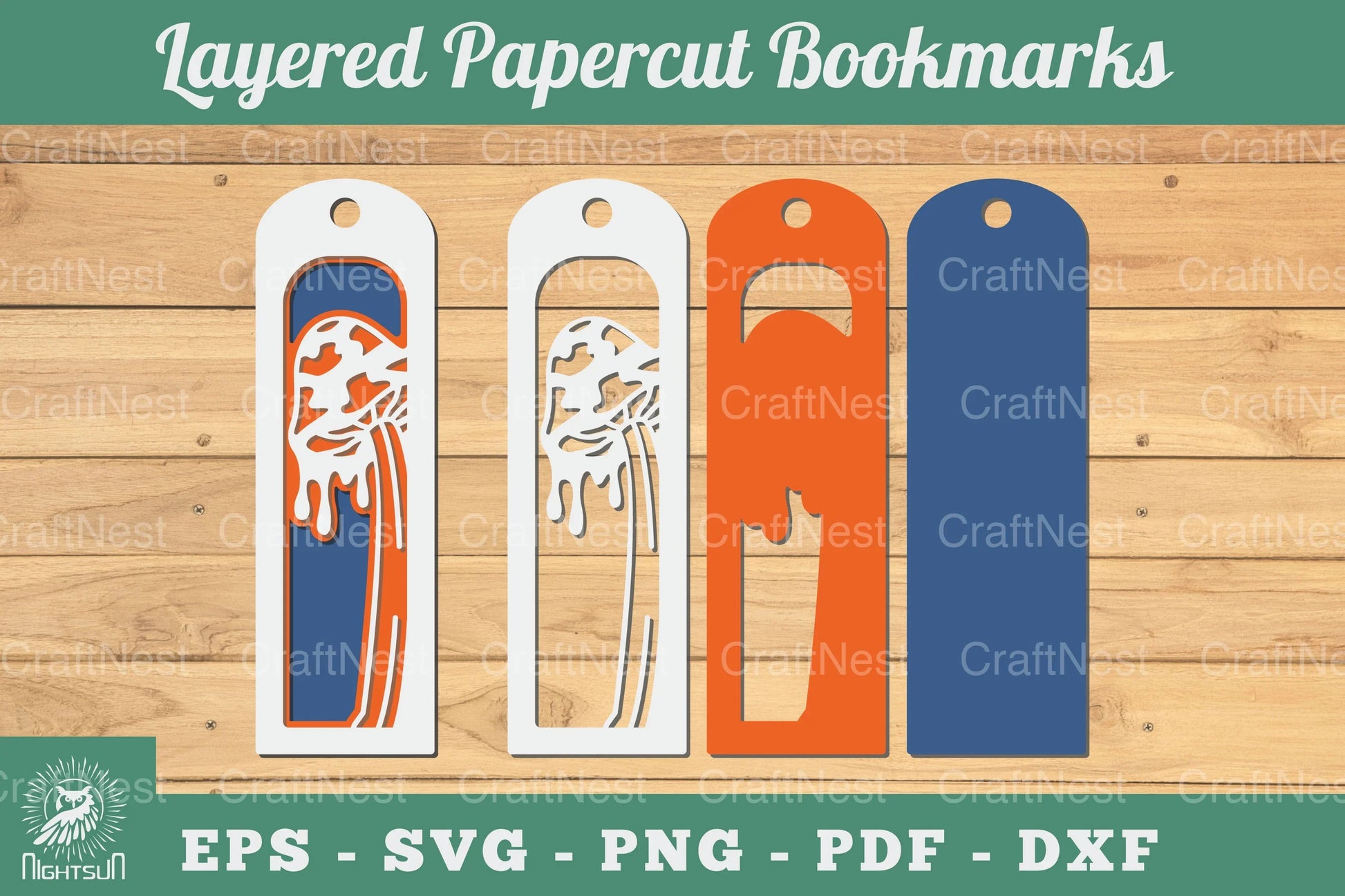 Mushroom 3D Papercut Bookmarks Clipart Bundle - CraftNest - Digital Crafting and Art