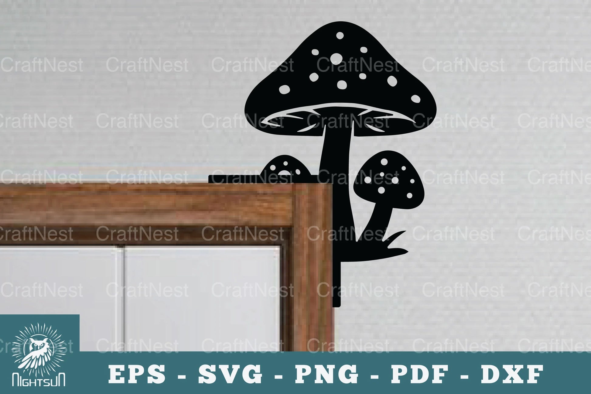 Mushroom Door Corner Lasercut SVG Bundle - CraftNest - Digital Crafting and Art