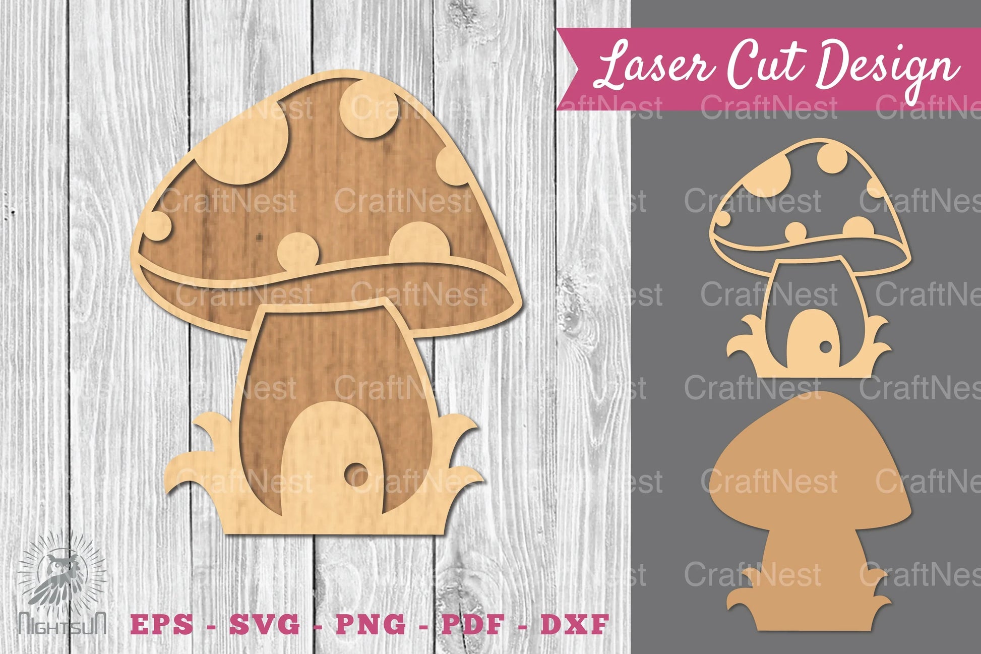 Mushroom Laser Cut Decoration Clipart Bundle - CraftNest - Digital Crafting and Art