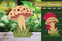 Mushroom Laser Cut Decoration Clipart Bundle - CraftNest - Digital Crafting and Art