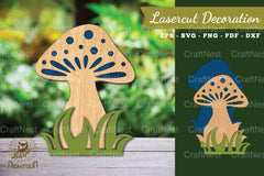 Mushroom Laser Cut Decoration Clipart Bundle - CraftNest - Digital Crafting and Art