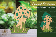 Mushroom Laser Cut Decoration Clipart Bundle - CraftNest - Digital Crafting and Art