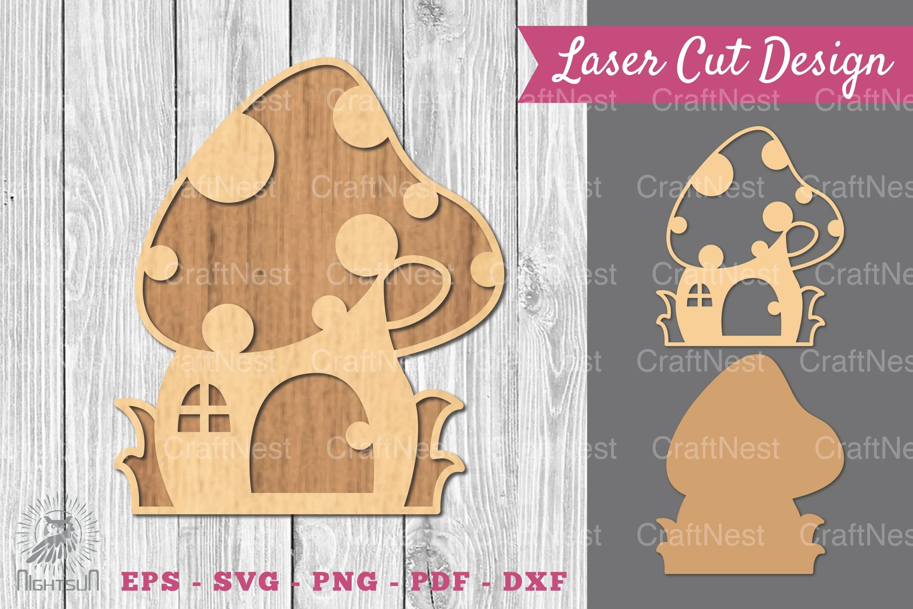 Mushroom Laser Cut Decoration Clipart Bundle - CraftNest - Digital Crafting and Art